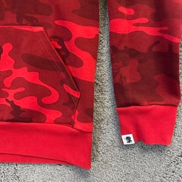 Bathing Ape URSUS IZZUE BAPE Basic Sweat Red Camo Hoodie Full Zip Sz XL - EUC - Picture 3 of 15